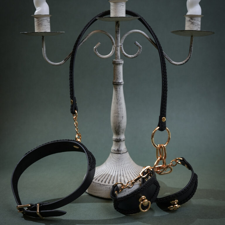 BDSM-Leine mit Metall-T-Kette
