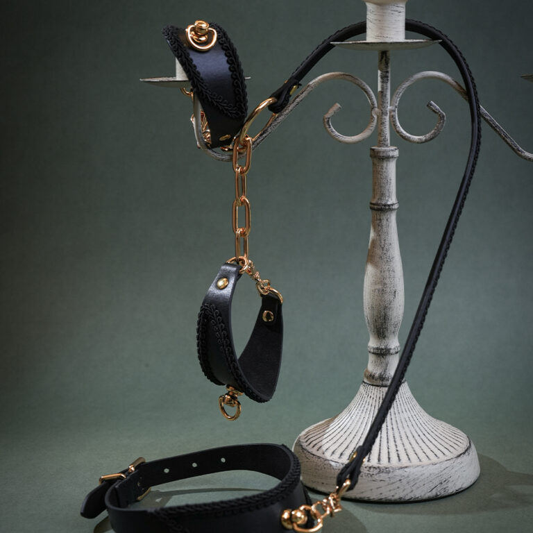 BDSM-Fesseln-Leine-und-Halsband-Set